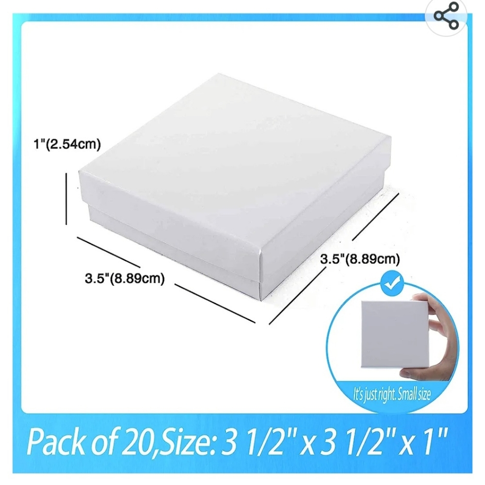 20 pk Cardboard Jewelry Box